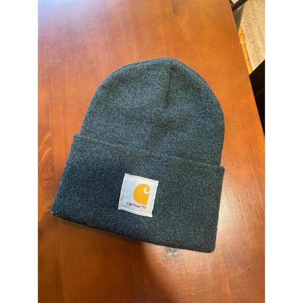green Carhartt hat, never worn, small/kids